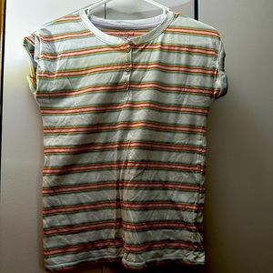 Cat & Jack cute striped girls tee. Size 10/12.